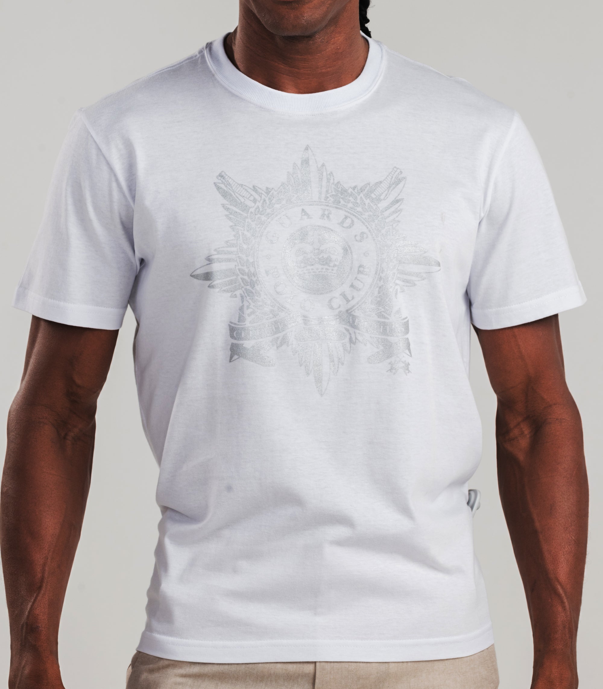 Camiseta Mc Estampa Metalizada Guards - Branco