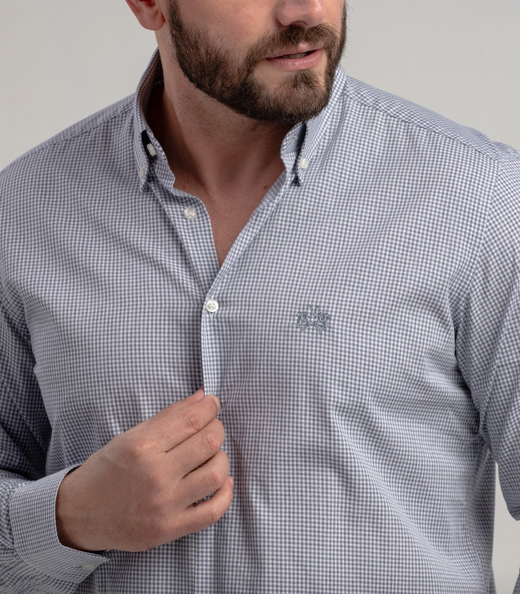 Camisa Ml Mozart Micro Xadrez