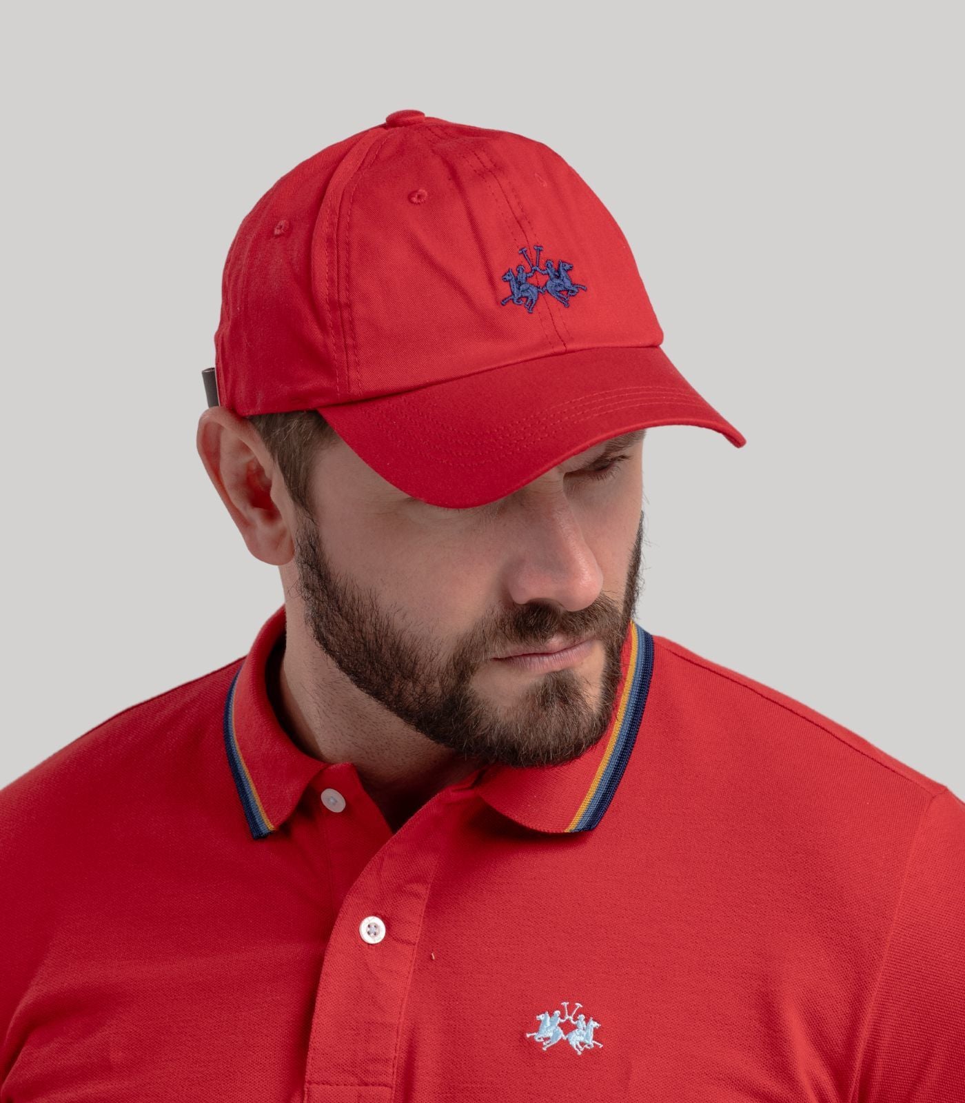 Bone Dad Com Bordado Logo La Martina - Vermelho