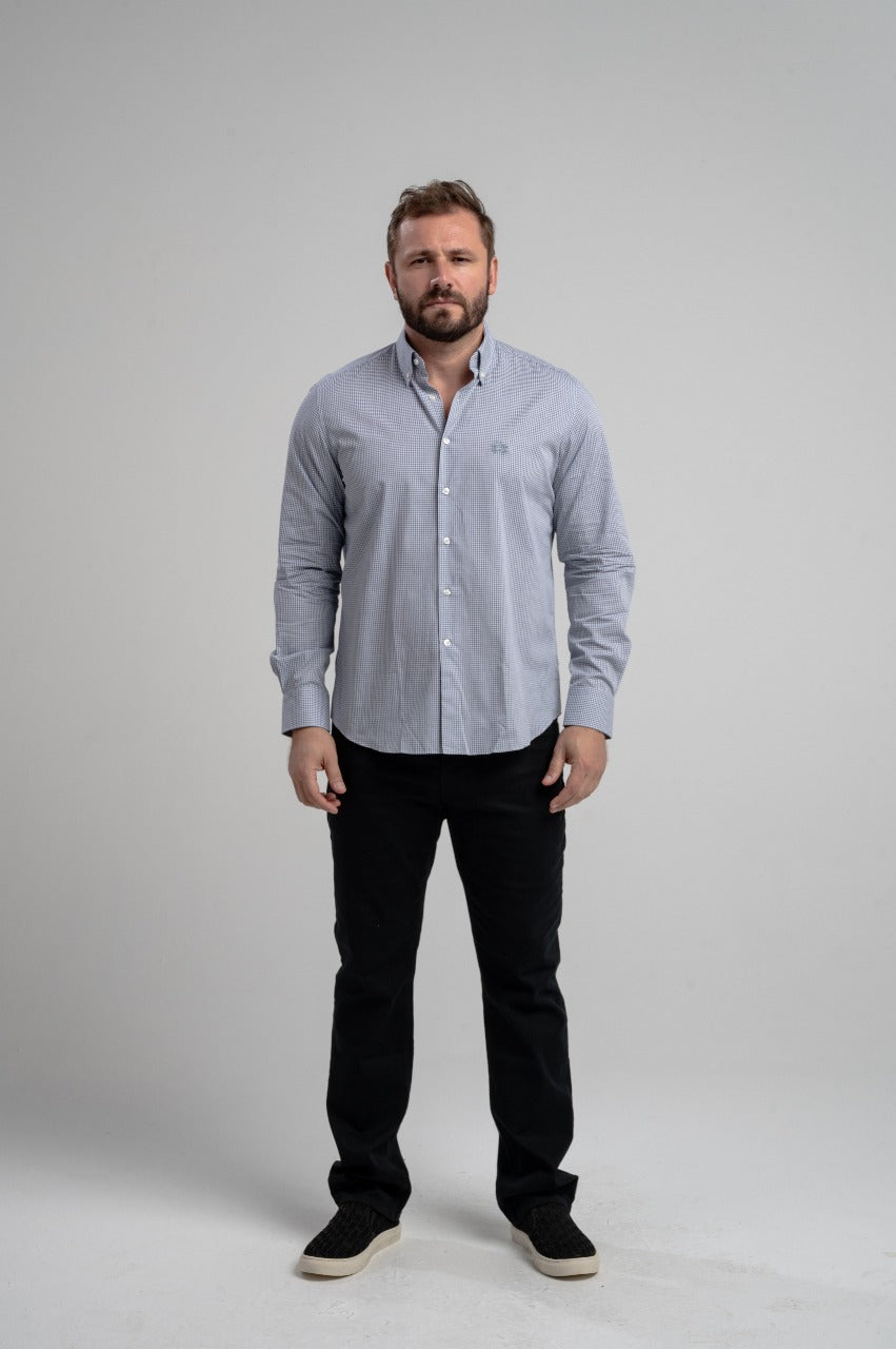 Camisa Ml Mozart Micro Xadrez