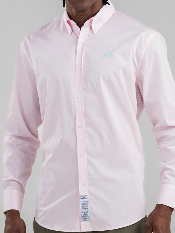 Camisa Ml Regular Lisa Com Bordado  La Martina