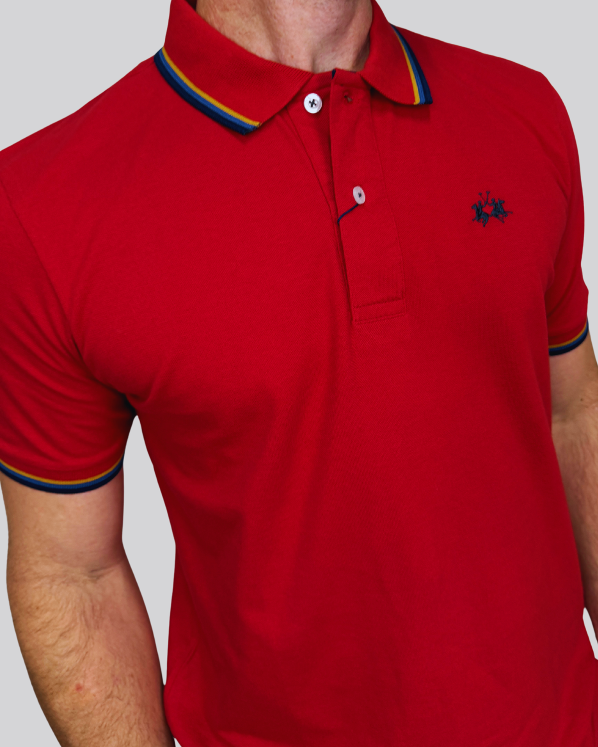 Polo Mc Regular Jacquard Com Bordado La Martina