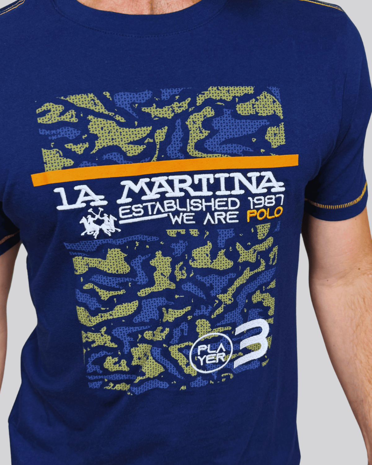 Camiseta Mc Meia Malha Regular Fit Lm Bs As