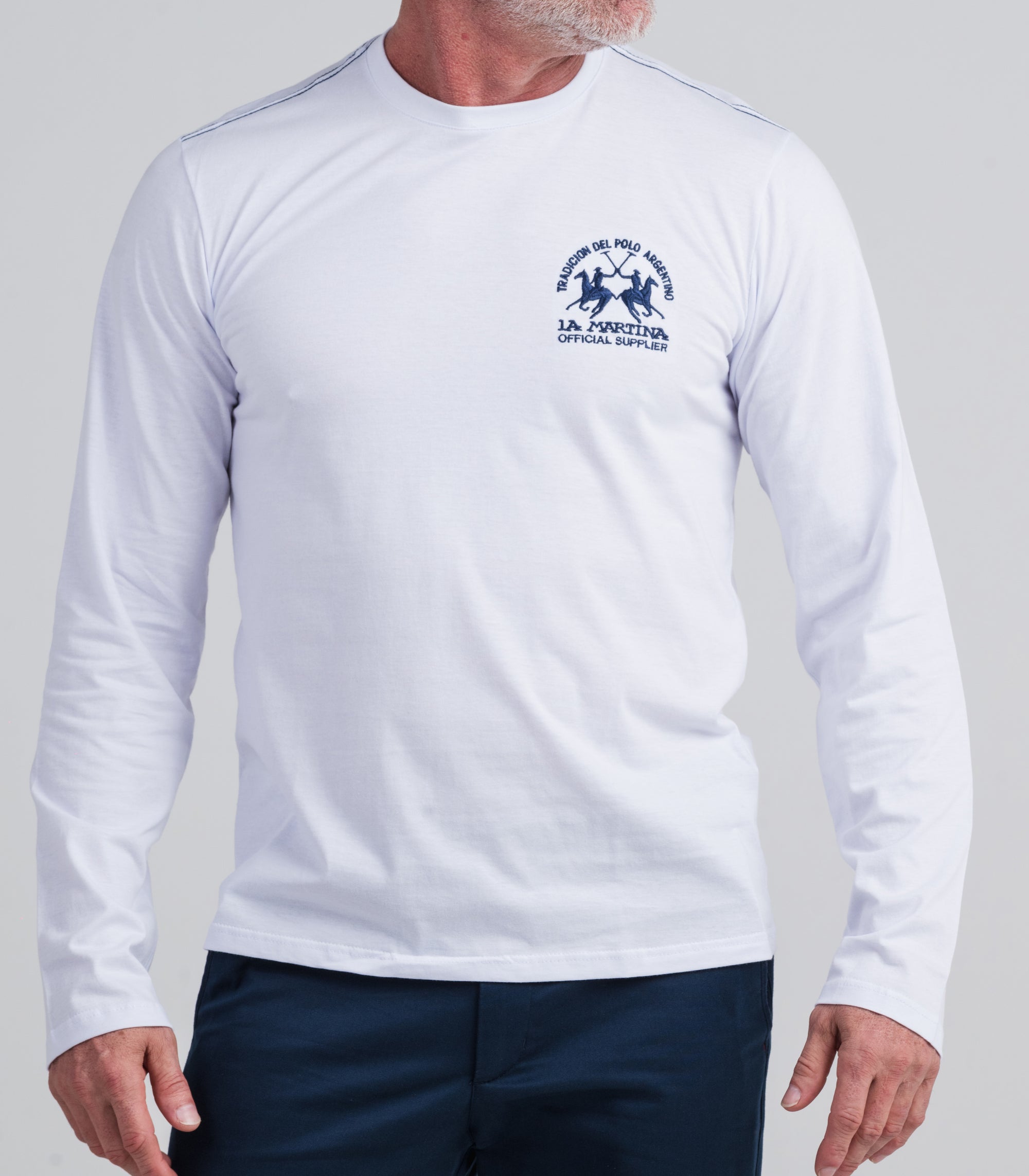 Camiseta Ml Meia Malha Regular Fit Basica C/ Bord - La Martina