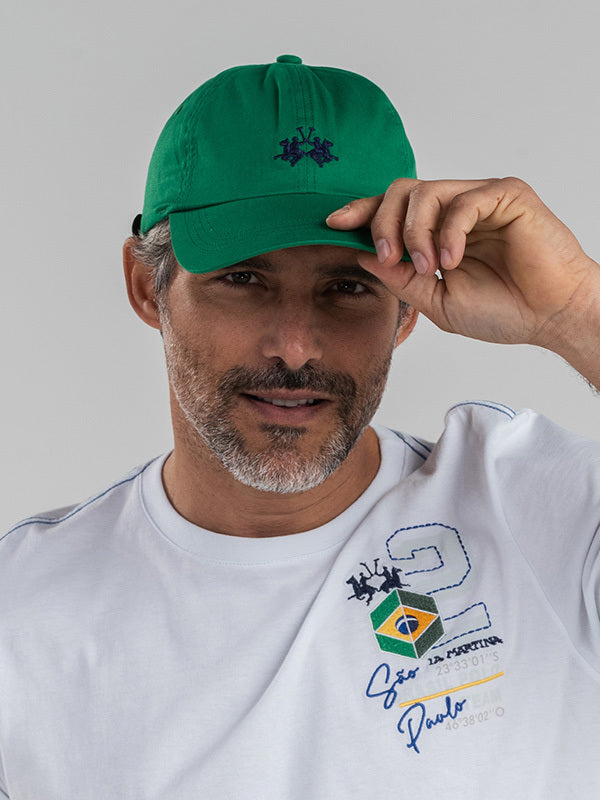 Bone Dad Com Bordado Logo La Martina - Verde