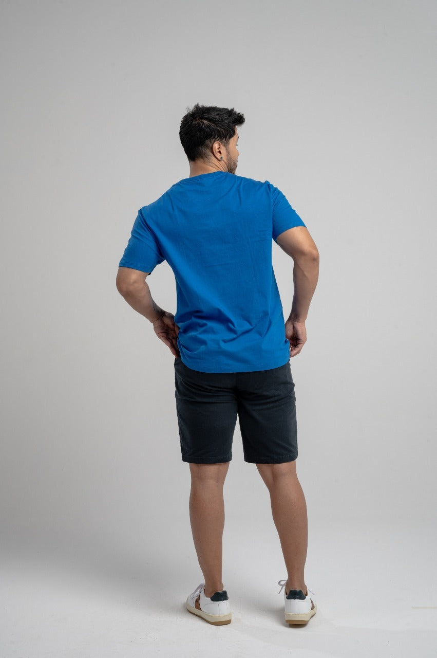 Camiseta Mc Meia Malha Reg Fit Bs - Azul