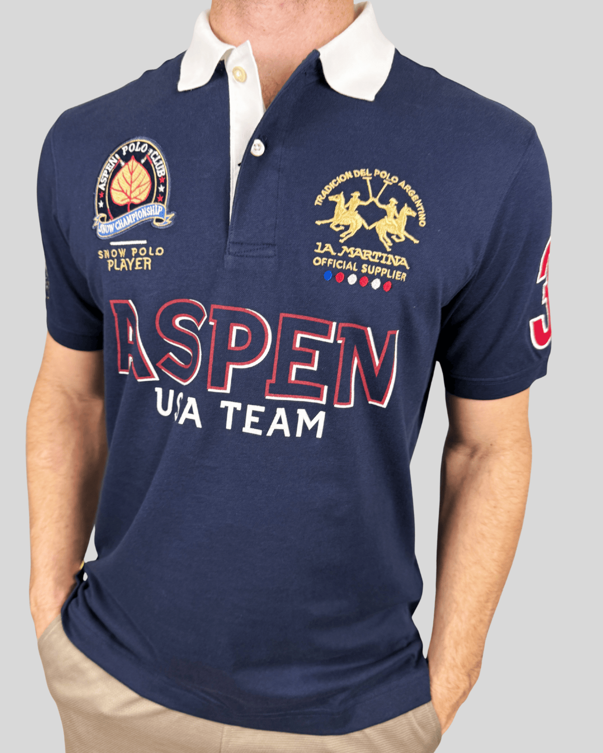 Polo Equipo  Aspen - Azul Marinho