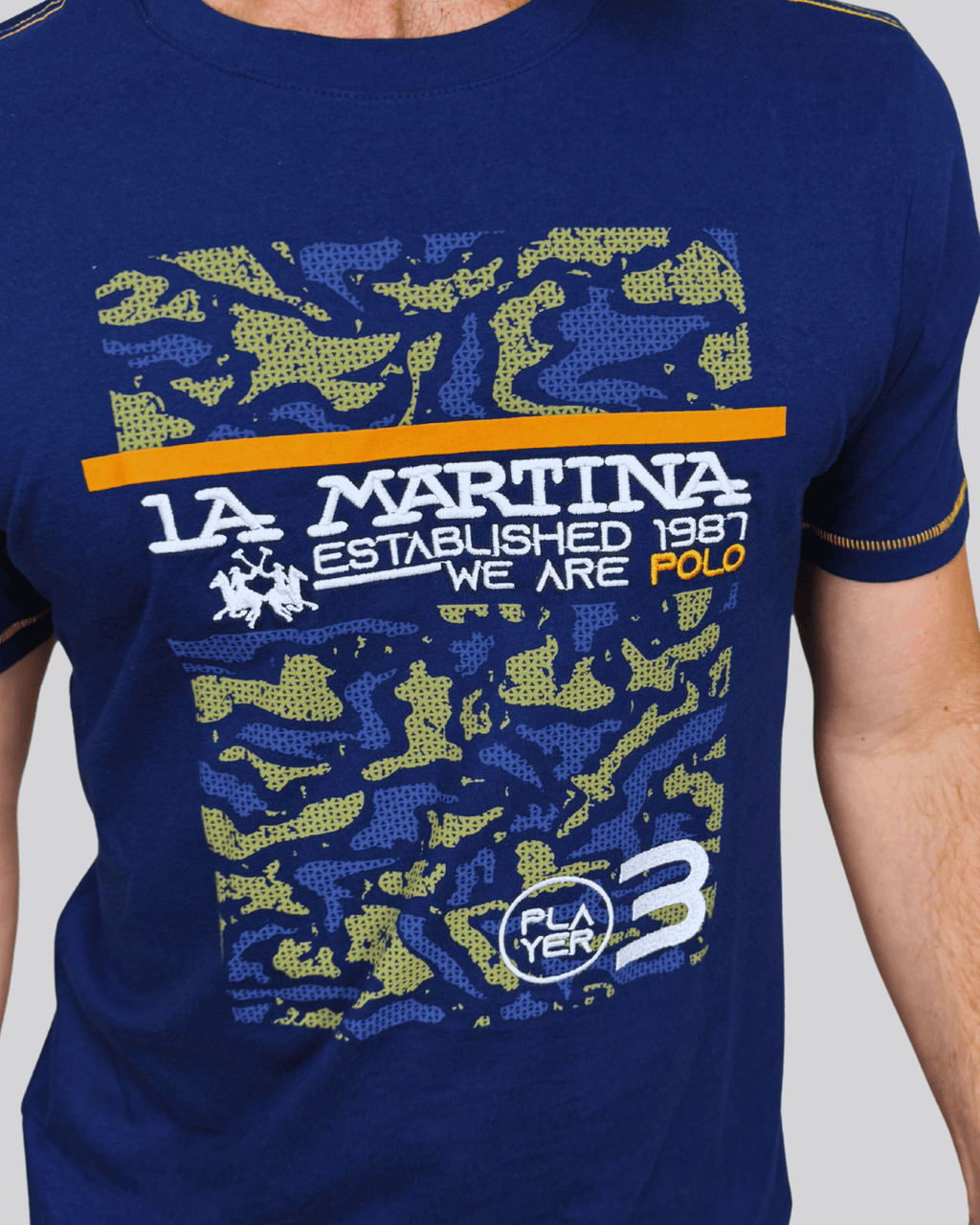 Camiseta Mc Meia Malha Regular Fit Lm Bs As