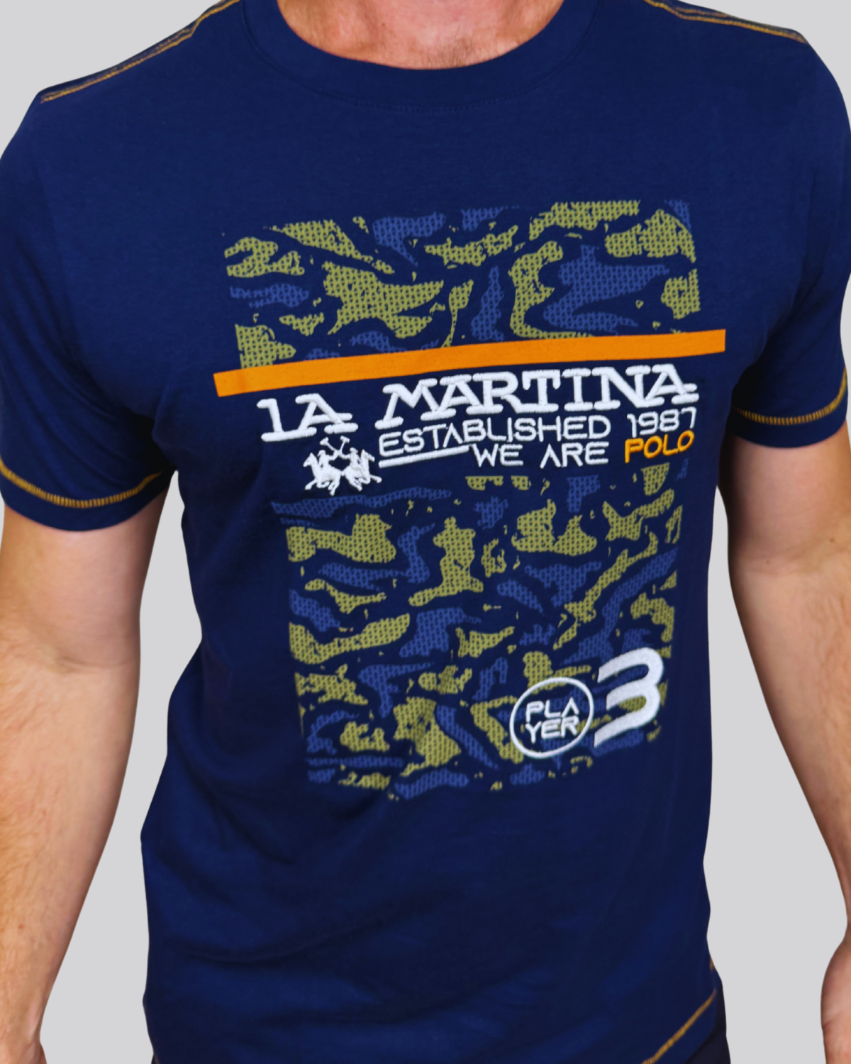 Camiseta Mc Meia Malha Regular Fit Lm Bs As