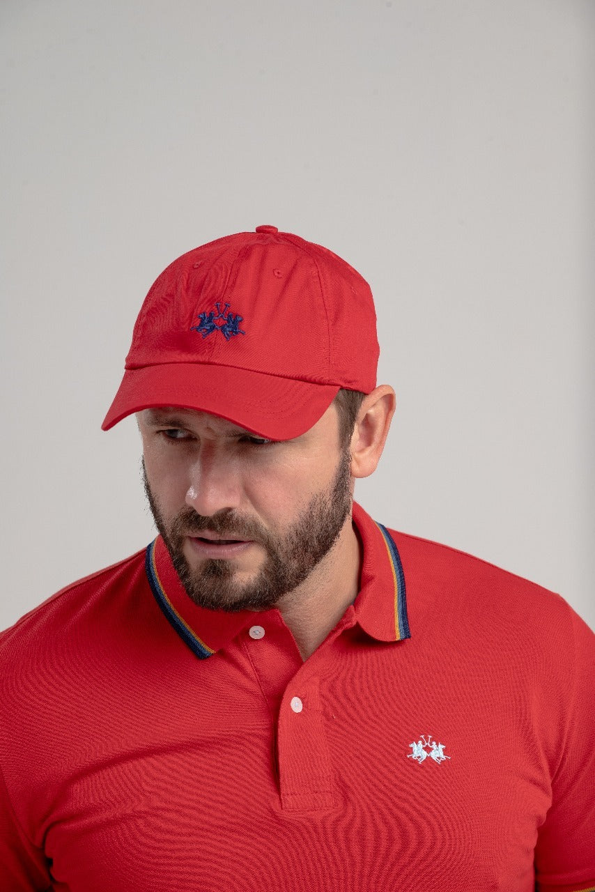 Bone Dad Com Bordado Logo La Martina - Vermelho