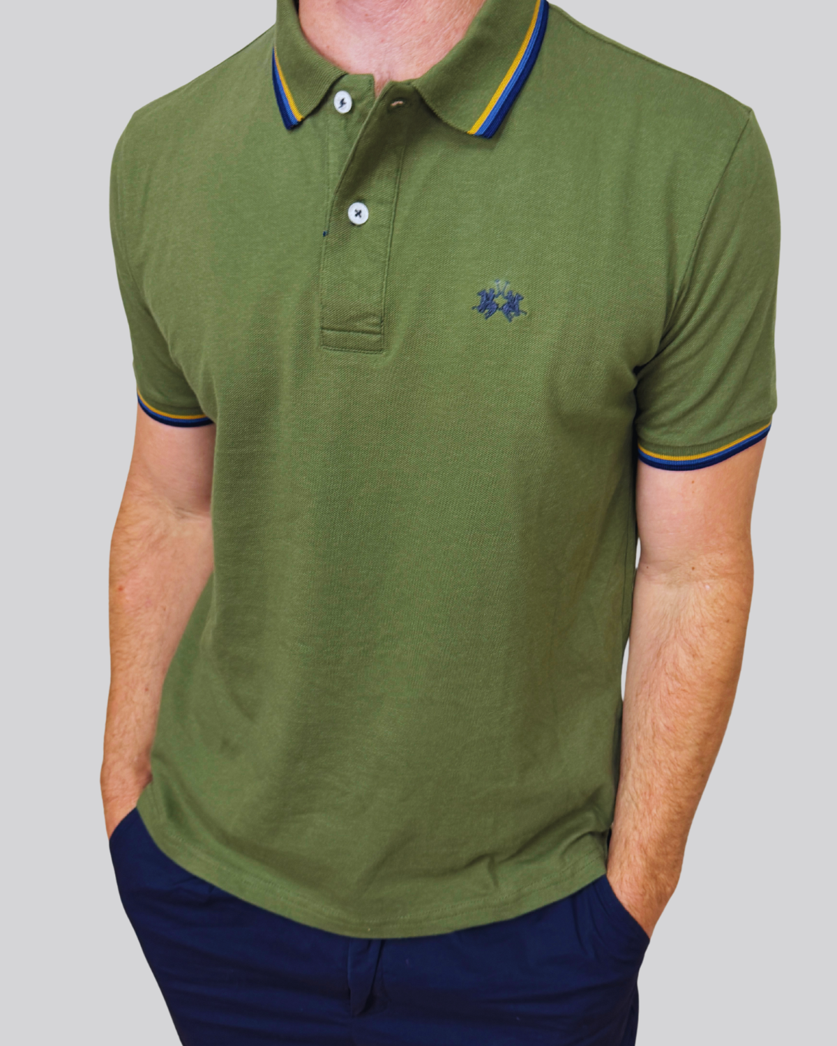 Polo Mc Regular Jacquard Com Bordado La Martina