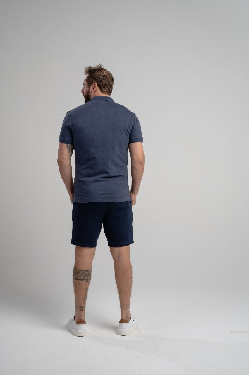 Polo Mc Piquet C/ Stre - Azul Marinho