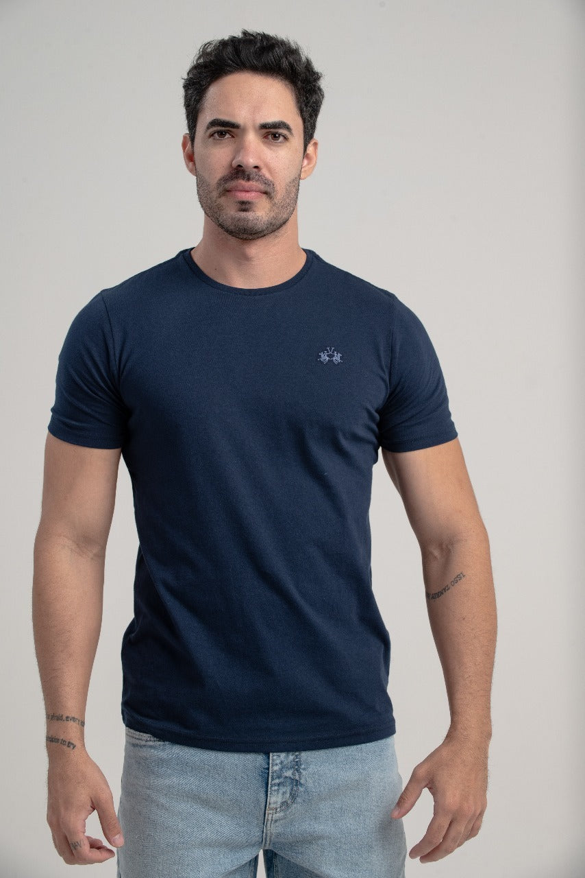 Camiseta Mc Algodao Pima Blue Tag
