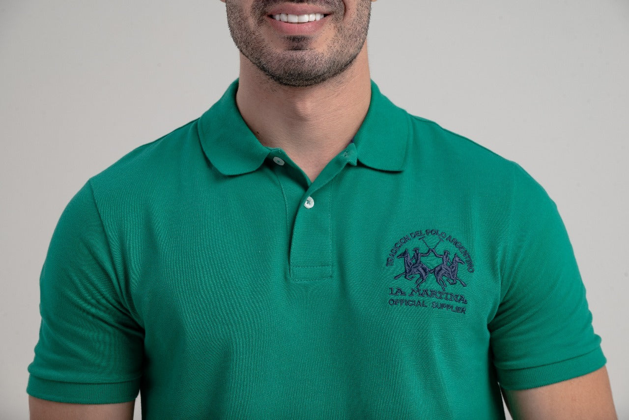 Polo Mc Regular Com Gola La Martina Jacqua - Verde