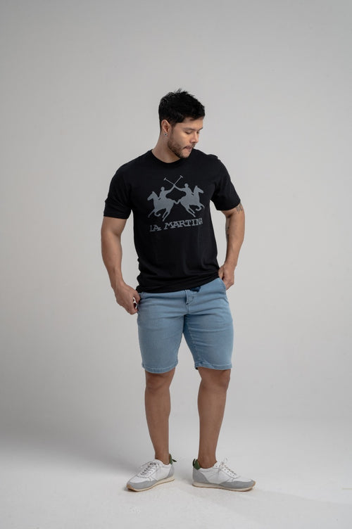 Bermuda Cós Elástico - Jeans
