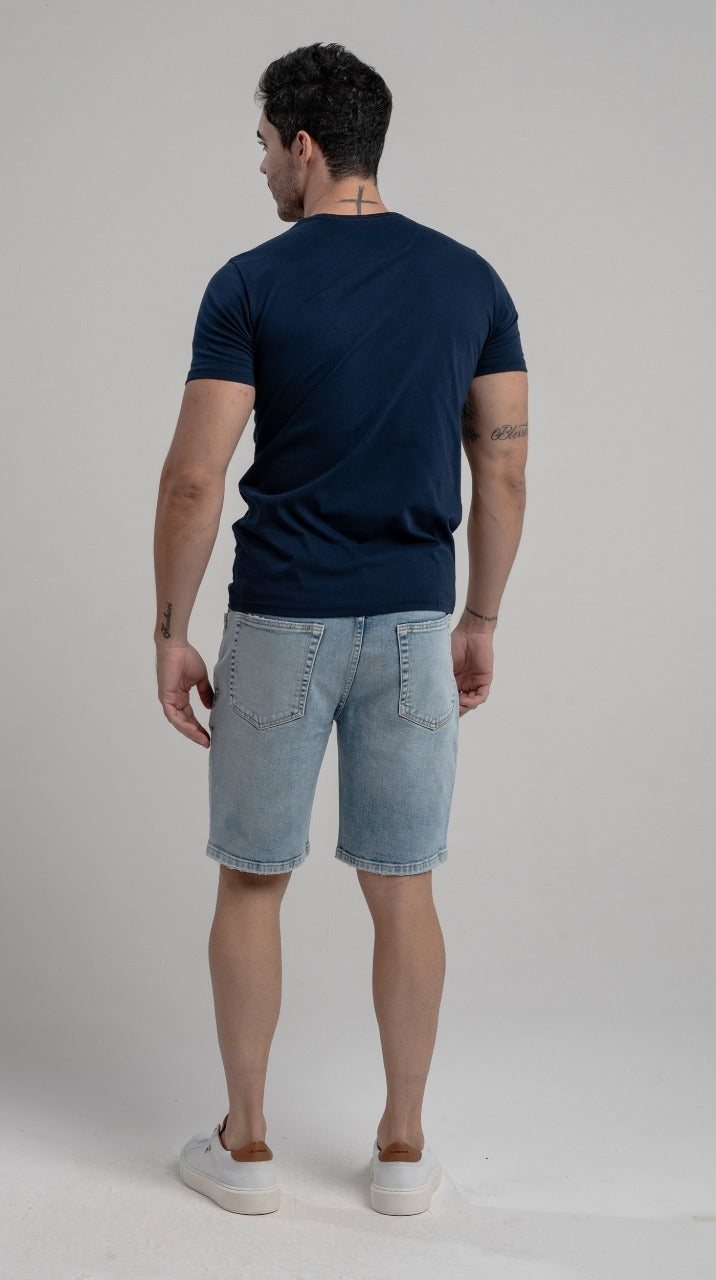 Camiseta Mc Algodao Pima Blue Tag