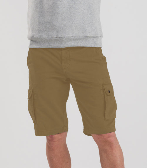 Bermuda Masculina Cargo Em Sarja Caqui