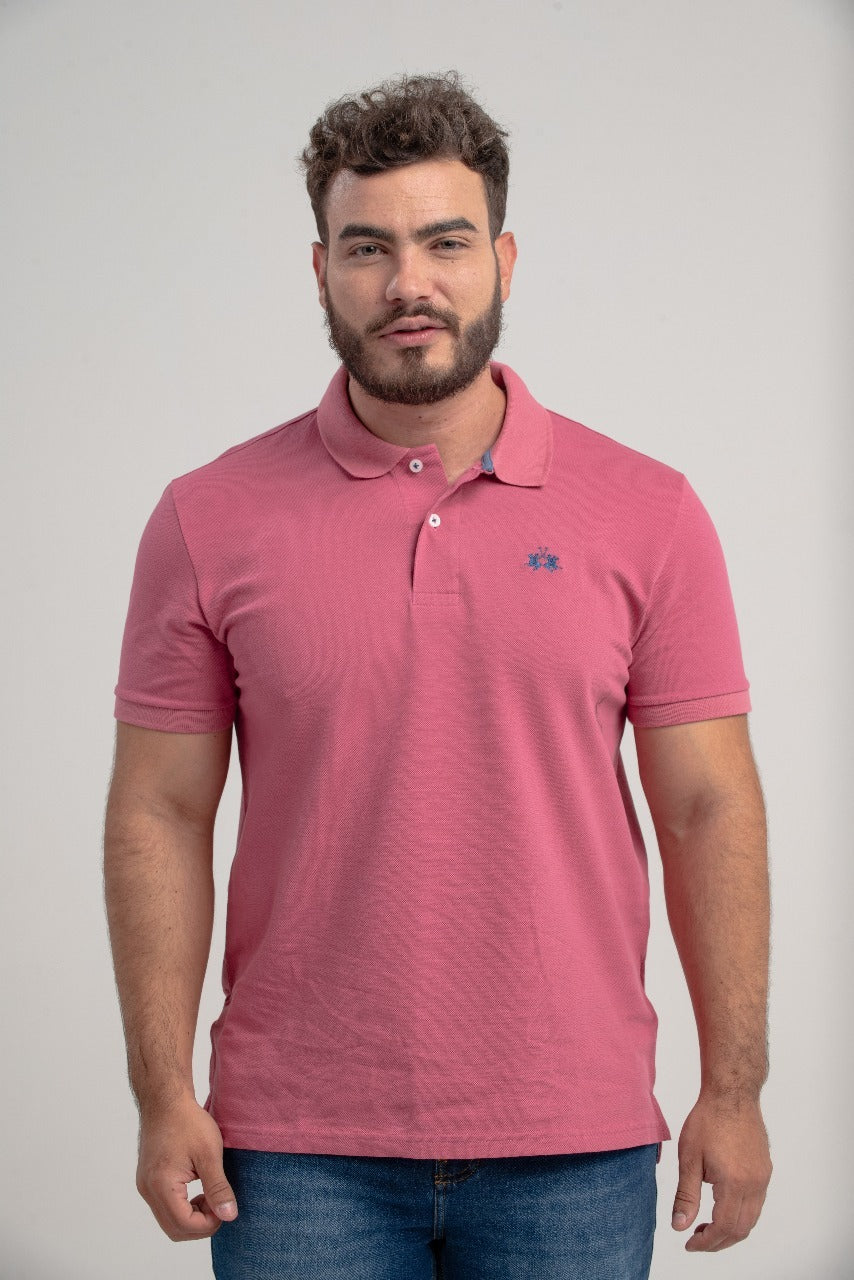 Polo Mc Regular Basica Com Bordado - Mauve