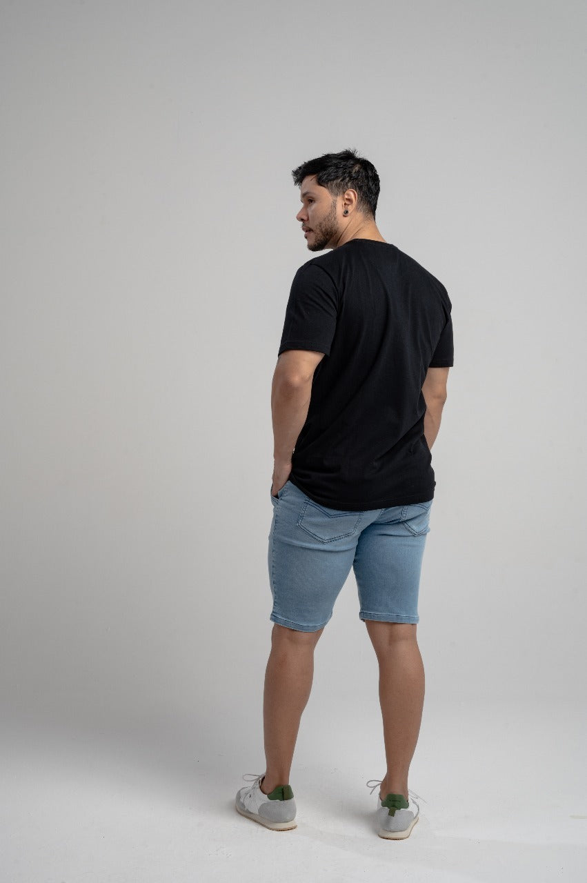 Bermuda Cós Elástico - Jeans