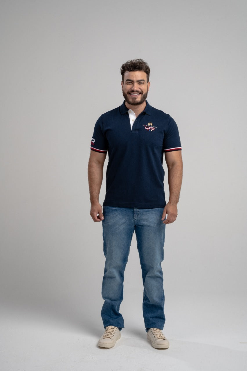 Polo Equipo London - Azul Marinho