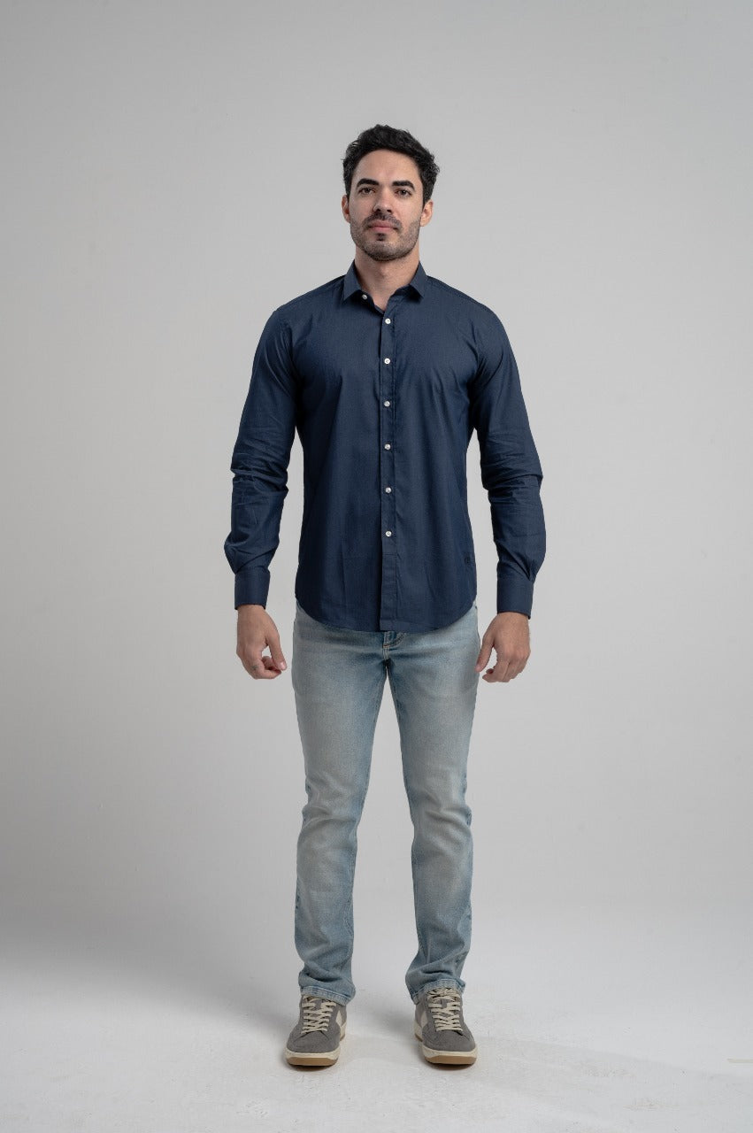 Camisa Ml Lisa Algodão com Poliamida