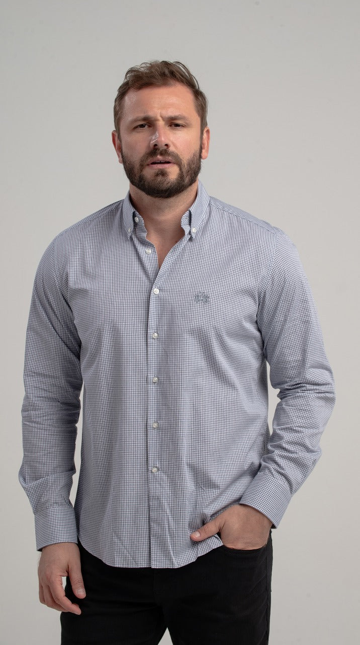 Camisa Ml Mozart Micro Xadrez
