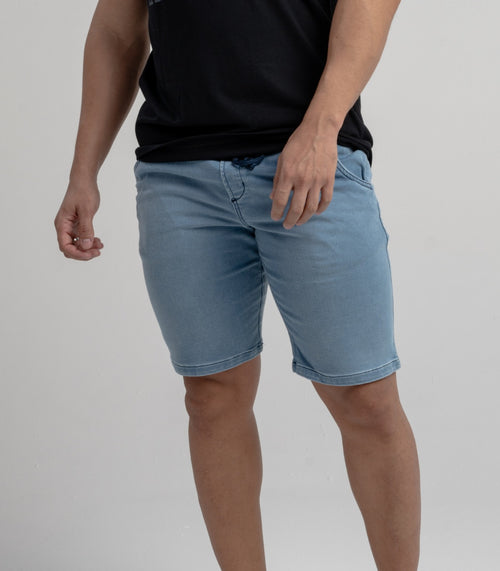 Bermuda Cós Elástico - Jeans