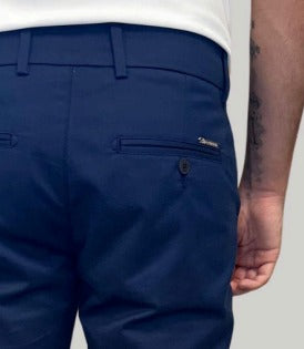 Calça Sarja Regular Algodão - Azul Marinho